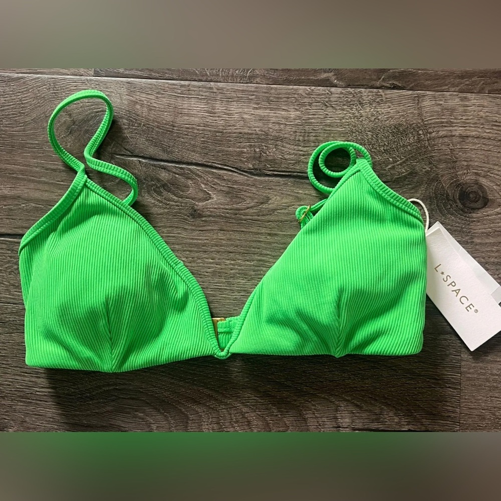L*Space Vibrant Green Bikini Top